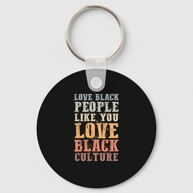 1 Black History Month Support-Geschenk Manuel.Png Schlüsselanhänger (Vorderseite)