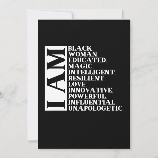 1 Black Woman Saying I Am Manuel.Png Save The Date (Vorderseite)