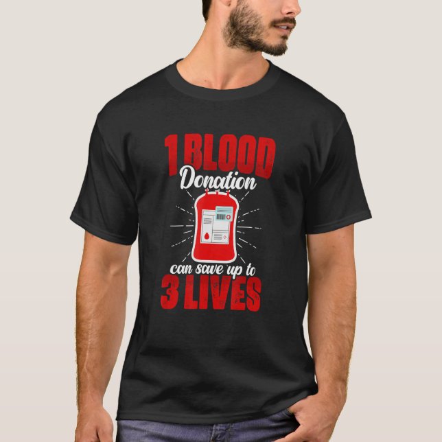 1 Blutspende Phlebotomist Blutspende Blo T-Shirt (Vorderseite)