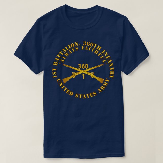 1. Bn 360. Infanterie-Regiment immer treu w B T-Shirt (Design vorne)