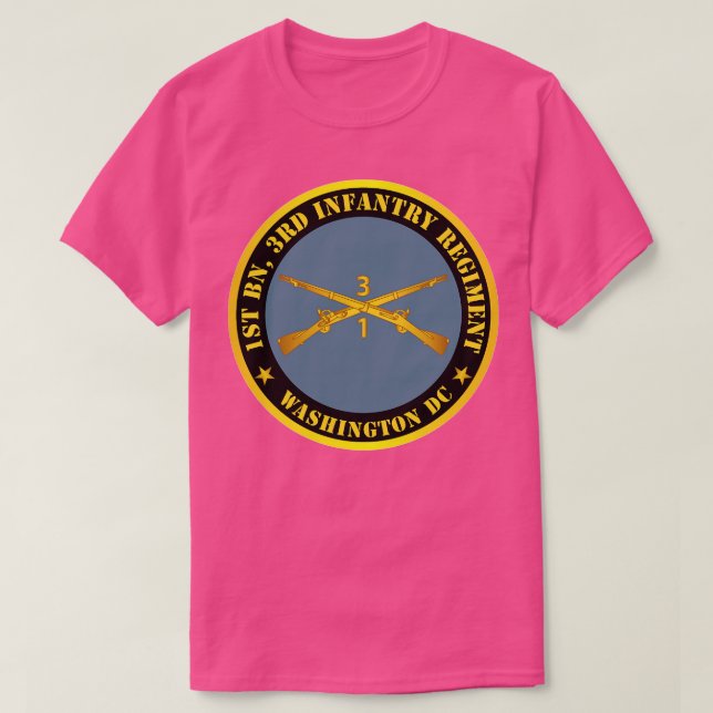 1. Bn 3. Infanterie Regiment Washington DC w Inf B T-Shirt (Design vorne)