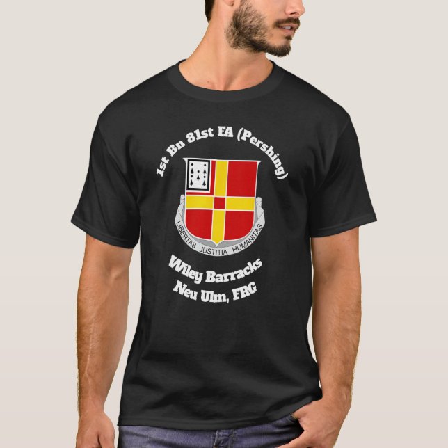 1. Bn 81. FA Wiley Barracks Neu Ulm Design T-Shirt (Vorderseite)