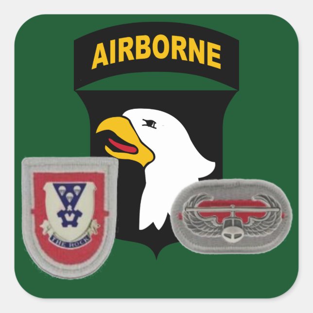 1. BN (ABN) 503D INFANTRY 101. IM FLUGZEUG STICKER (Vorderseite)