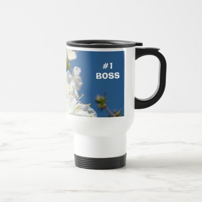 #1 BOSS Reisecoffee Mug Kirschblüten Frühjahr Reisebecher (Rechts)