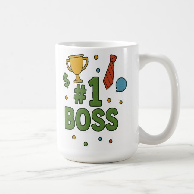 #1 Boss - Spaß & Kühnheit Kaffeetasse (Rechts)