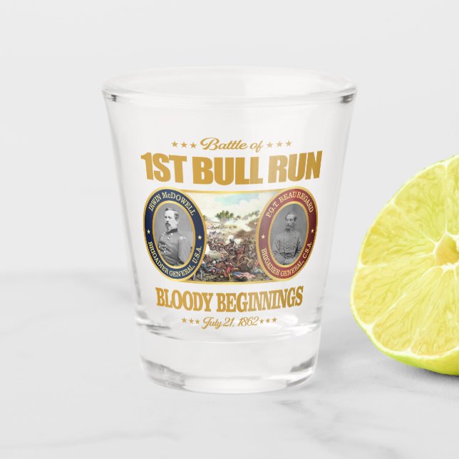 1. Bull Run (FH2) Schnapsglas (Vorderseite)