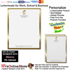 1 Business Gold Beige Logo Letterhead Business Briefbogen