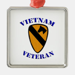 1. Cav Vietnam Veteran Ornament Aus Metall