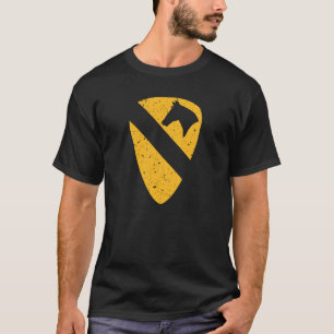 1. Cavalry Division - Patch (gewittert) T-Shirt