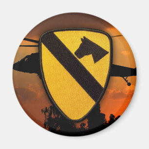1. CD Kavallerie Division Veterans Vets Patch Gesc Magnet