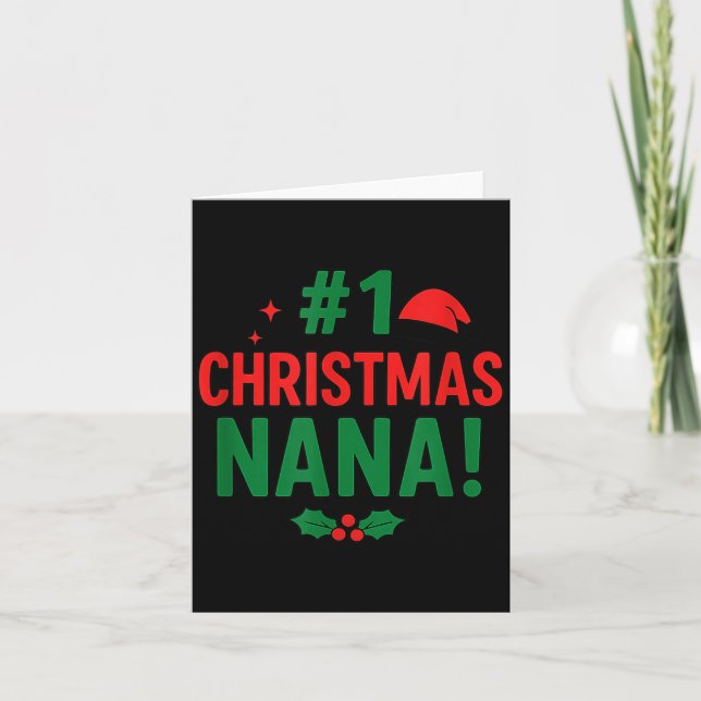 #1 Christmas Nana  Karte (Vorderseite)