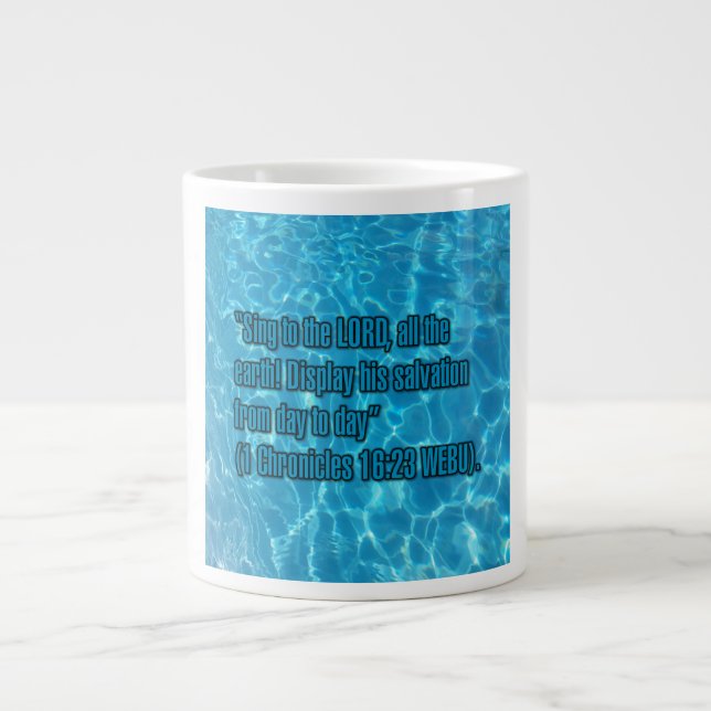 1 Chronik 16:23 WEBU Mug Jumbo-Tasse (Vorderseite)