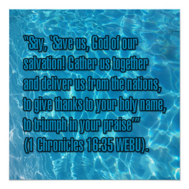 1 Chronik 16:35 WEBU Poster (Vorderseite)
