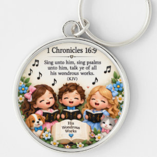 1 Chronik 16:9 Christlicher Chor Bibelvers Schlüss Schlüsselanhänger