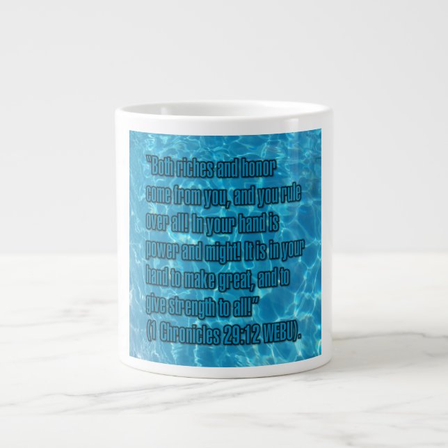 1 Chronik 29:12 WEBU Mug Jumbo-Tasse (Vorderseite)