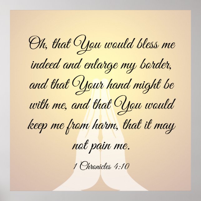 1 Chroniken 4:10 Poster (Vorne)