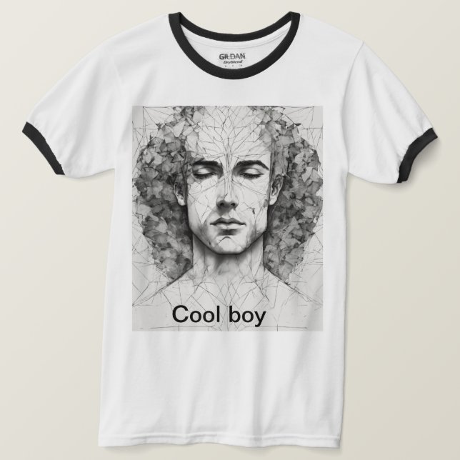 1. "Cooler Junge: Stil mit Einstellung" T-Shirt (Design vorne)