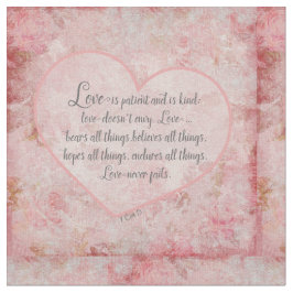 1 Cor 13 - Liebe ist Liebe für Patienten Kind Stoff