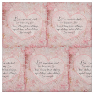 1 Cor 13 - Liebe ist Liebe für Patienten Kind Stoff