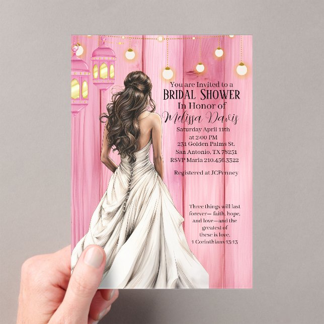 1 Corinthians 13:13 Bridal Shower Invitation Acryleinladungen (Insitu (Handheld))