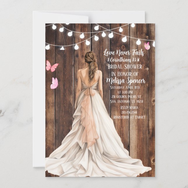 1 Corinthians 13:8 Bridal Shower Invitation Magneteinladung (Vorderseite)