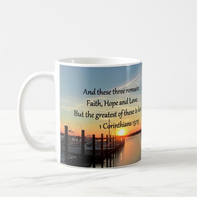 1 CORINTHIANS 13 SONNENGESTALTUNG TASSE (Links)