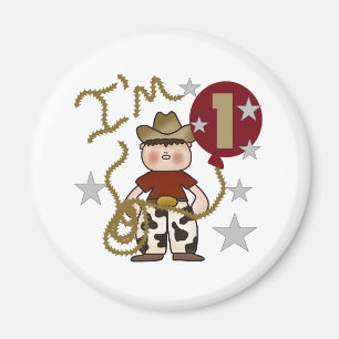 1. Cowboy Geburtstag Magnet