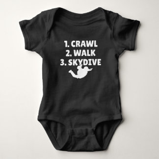 1.Crawl 2.Walk 3.Skydive Baby Strampler