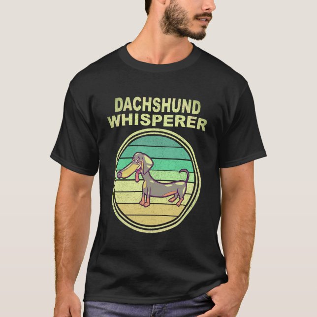 1 Dachshund-Flüsterer Vintage T-Shirt (Vorderseite)