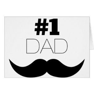 #1 Dad Black Mustache - Number One