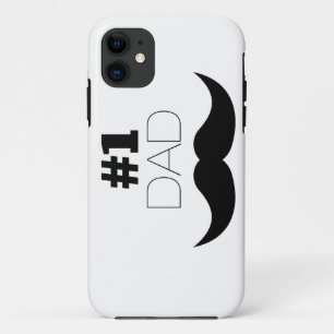 #1 Dad Black Mustache - Number One Case-Mate iPhone Hülle
