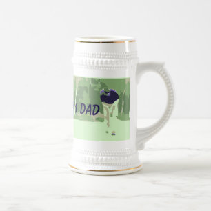 #1 Dad Golfer Beer Stein Bierglas