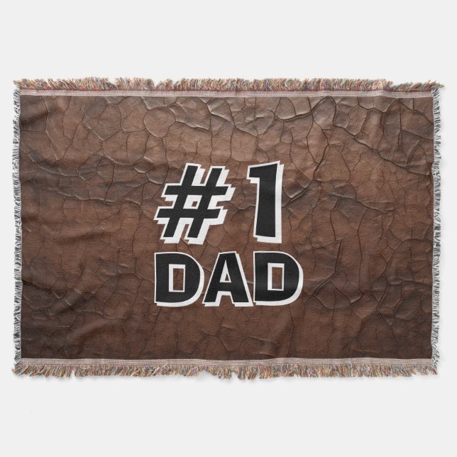 #1 Dad Leather-look Decke (Vorderseite)