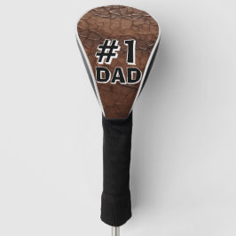 #1 Dad Leather-look Golf Headcover