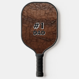 #1 Dad Leather-look Pickleball Schläger