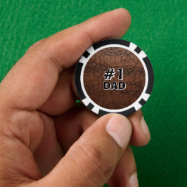 #1 Dad Leather-look Pokerchips