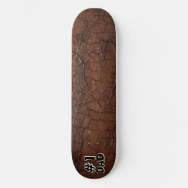 #1 Dad Leather-look Skateboard