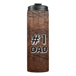 #1 Dad Leather-look Thermosbecher