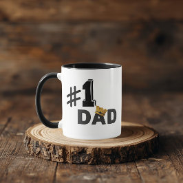 #1 Dad Love Personalized Mug Tasse