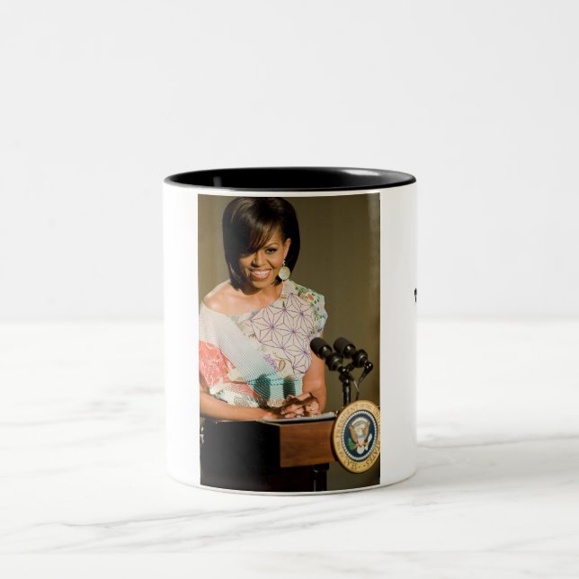 1. DAME, MICHELLEOBAMA KAFFEE-TASSE ZWEIFARBIGE TASSE (Mittel)