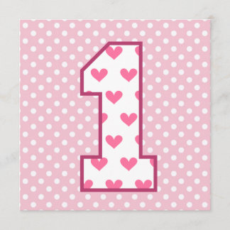 1. der Geburtstags-Name-moderne Herzen V07B des Einladung