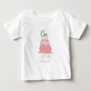 1. der Geburtstags-Party des wunderlichen rosa Baby T-shirt