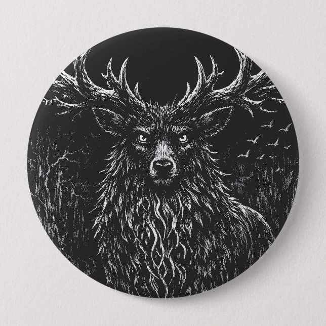 1. Der Schattenhirsch von BurnsInHell Button (Vorderseite)