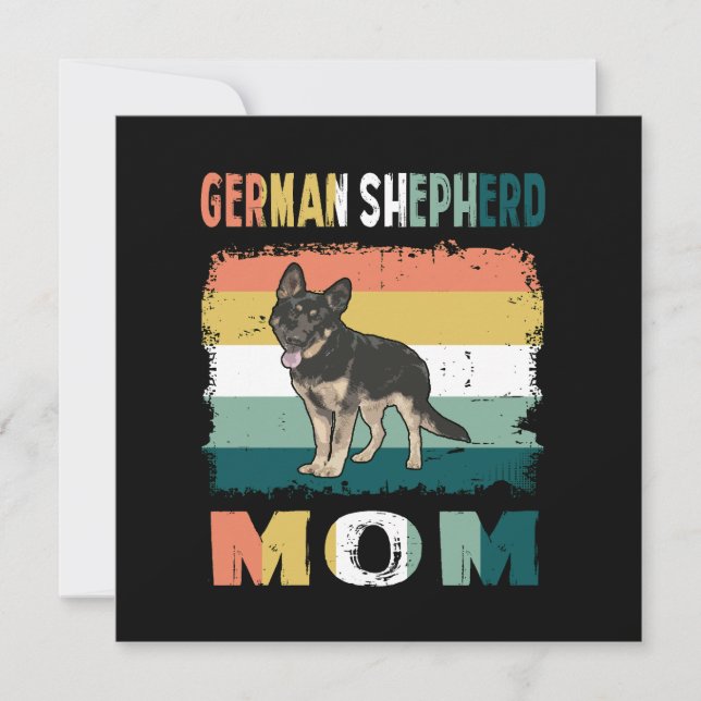 1 Deutsche Schäferhund-Mutter Einladung (Vorderseite)