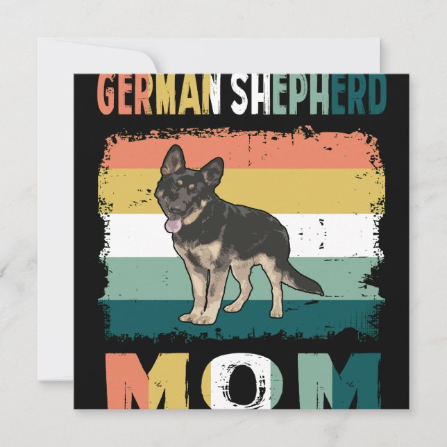1 Deutsche Schäferhund-Mutter Einladung (Vorderseite)