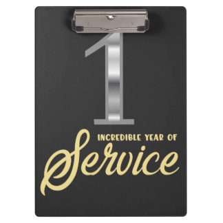 1 Dienstjahr 1. Mitarbeiter-Jubiläum Klemmbrett