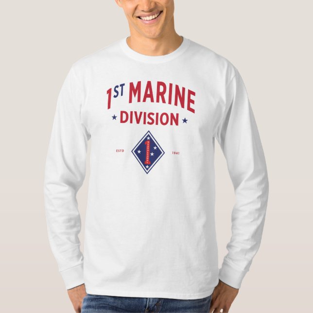 1. Division Marine - United Staaten Military Long T-Shirt (Vorderseite)