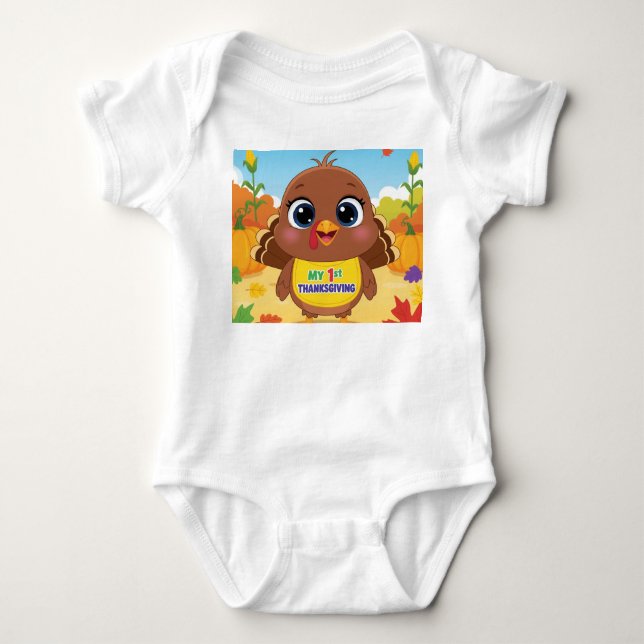 1. Erntedank Baby Strampler (Vorderseite)