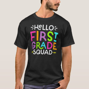 1. Erstklassiges Squad-Schüler-Lehrer- Zurück zur T-Shirt