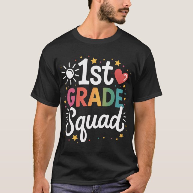 1. Erstklassiges Squad Studenteacher-Geschenk Back T-Shirt (Vorderseite)